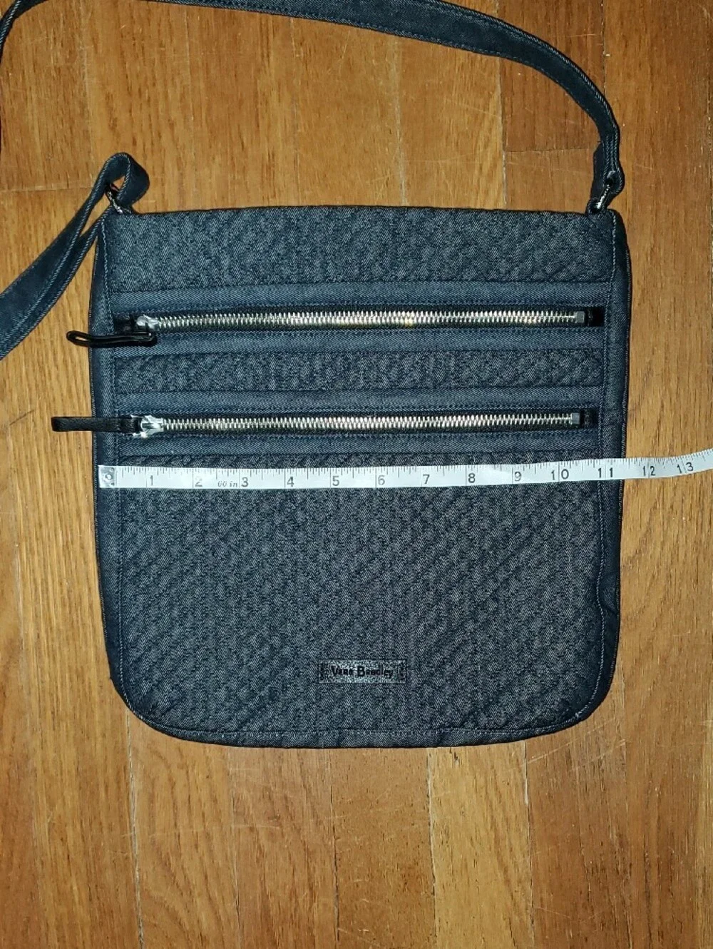 Vera Bradley Quilted Black Denim Crossbody Bag